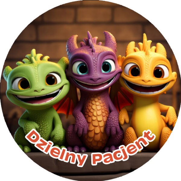 Naklejki Dzielny Pacjent - Smoki