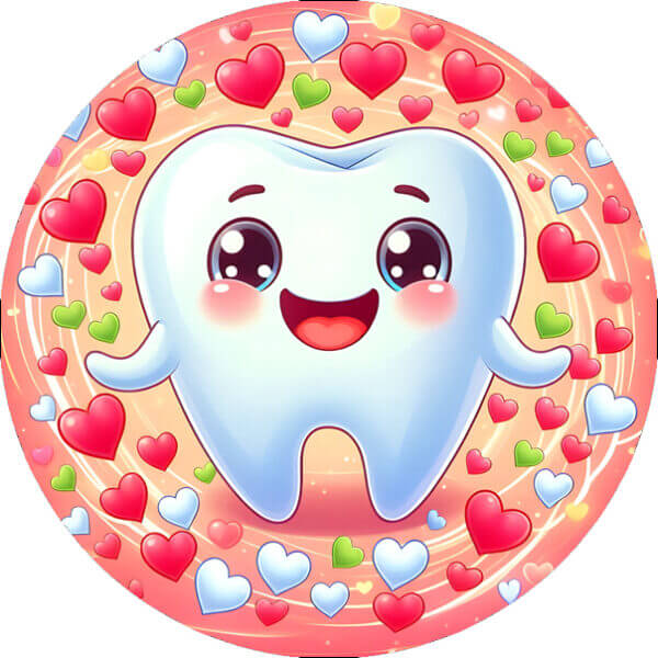 Naklejki Dzielny Pacjent - Zęby Dentysta