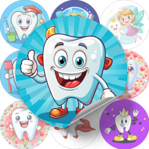 Naklejki Dzielny Pacjent - Zęby Dentysta