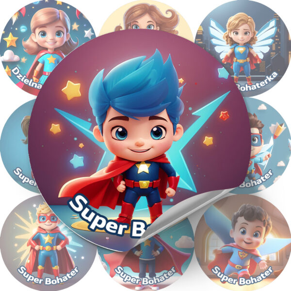 Superbohater - Naklejki Dzielny Pacjent