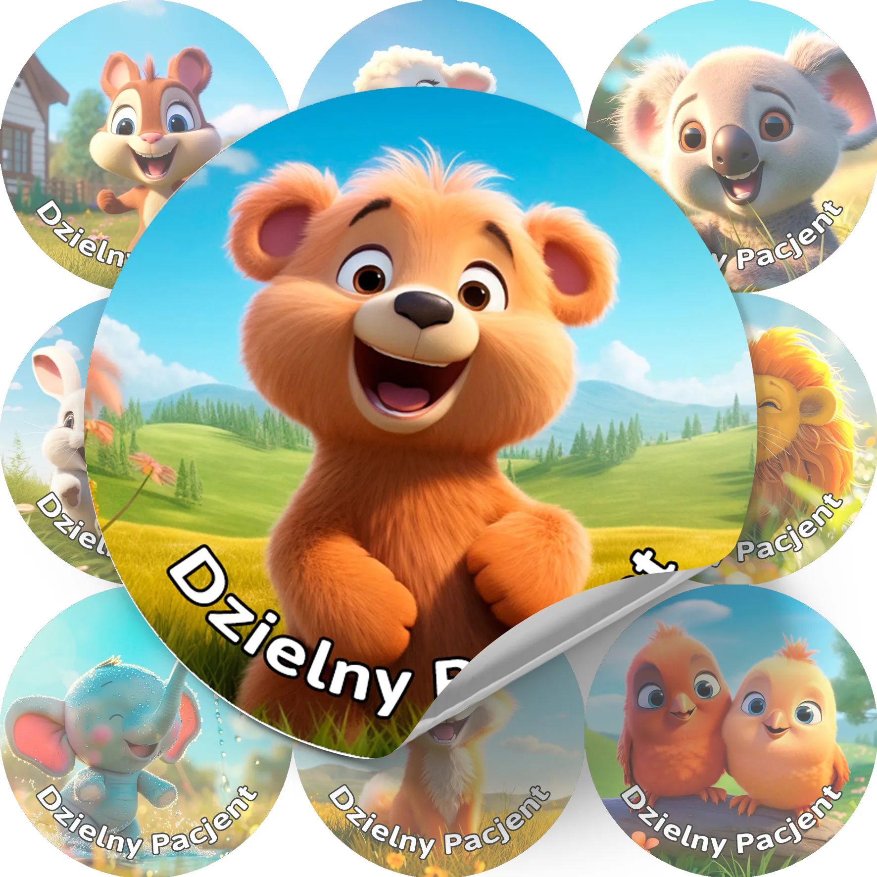 Naklejki Dzielny Pacjent - Nagrody dla Dzieci