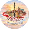 Wzór: Przypinka 11 Listopada Kolumna Zygmunta – napis 11 Listopada i pole miejscowość na biało-czerwonej grafice
