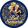 Wzór: Przypinka Bal Seniora – pastelowa grafika z napisem Bal Seniora