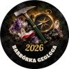 Wzór: Przypinka Barbórka Geologa – napis BARBÓRKA GEOLOGA i pole rok na grafice w górniczym stylu