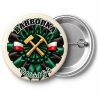 Przypinka Barbórka Kotylion Górniczy: przypinka na Barbórkę z napisem BARBÓRKA oraz polem oddział (np. Oddział G-4) – przód i aluminiowy tył z agrafką