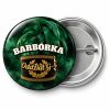 Przypinka Barbórka Pióropusz: przypinka na Barbórkę z napisem BARBÓRKA oraz polem oddział (np. Oddział G-4) – przód i aluminiowy tył z agrafką
