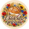 Wzór: Przypinka Chleb Nasz Powszedni – pastelowa grafika z napisem Chleb nasz powszedni