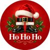 Wzór: Przypinka Ho Ho Ho Czapka – świąteczna grafika z napisem Ho Ho Ho