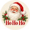 Wzór: Przypinka Ho Ho Ho Mikołaj – świąteczna grafika z napisem Ho Ho Ho
