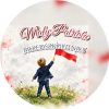 Wzór: Przypinka Mały Patriota – napis Mały Patriota i pole przedszkole na biało-czerwonej grafice