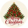 Wzór: Przypinka Merry Christmas Choinka – świąteczna grafika z napisem Merry Christmas
