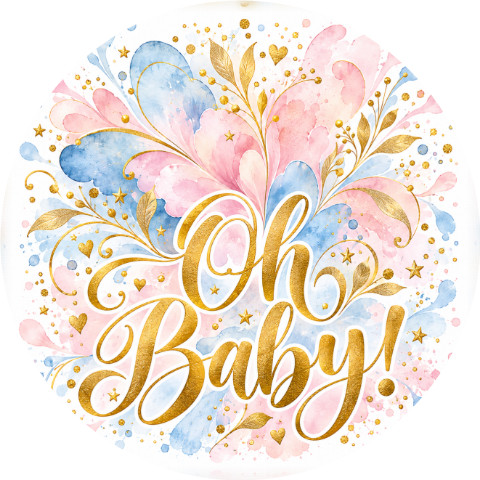 Wzór: Przypinka Oh Baby – pastelowa grafika z napisem Oh Baby!