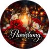 Wzór: Przypinka Pamiętamy Znicz – biało-czerwona grafika z napisem Pamiętamy