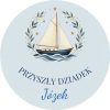 Wzór: Przypinka Przyszły Dziadek – napis PRZYSZŁY DZIADEK i pole imię na pastelowym tle