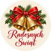 Wzór: Przypinka Radosnych Świąt Dzwonki – świąteczna grafika z napisem Radosnych Świąt