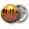 Przypinka Razem od Pokoleń: kolorowa przypinka na zjazd rodzinny z napisem Razem od pokoleń – przód i aluminiowy tył z agrafką