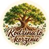 Wzór: Przypinka Rodzina to Korzenie – pastelowa grafika z napisem Rodzina to korzenie