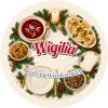 Wzór: Przypinka Stół Wigilijny – napis Wigilia i pole rodzina na świątecznej grafice