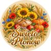 Wzór: Przypinka Święto Plonów – pastelowa grafika z napisem Święto Plonów