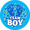 Wzór: Przypinka Team Boy Stópki – pastelowa grafika z napisem TEAM BOY