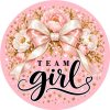 Wzór: Przypinka Team Girl – pastelowa grafika z napisem TEAM girl