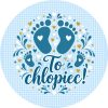 Wzór: Przypinka To Chłopiec – pastelowa grafika z napisem To chłopiec!