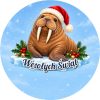 Wzór: Przypinka Wesołych Świąt Mors – świąteczna grafika z napisem Wesołych Świąt