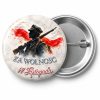 Przypinka Za Wolność Legionista: przypinka na 11 Listopada z napisem ZA WOLNOŚĆ oraz polem napis dolny (np. 11 Listopada) – przód i aluminiowy tył z agrafką